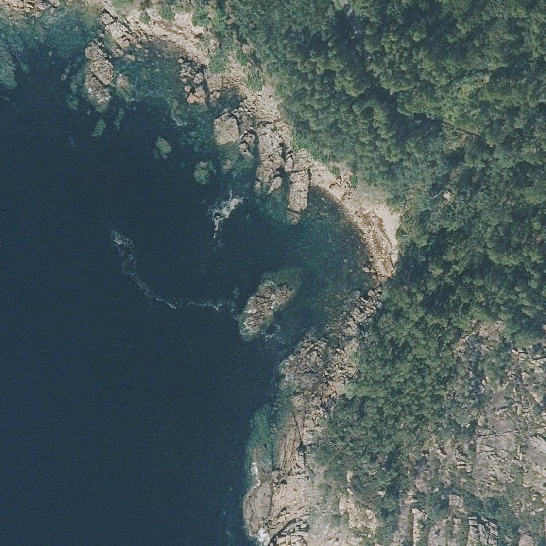 Aerial map of Praia do Rego