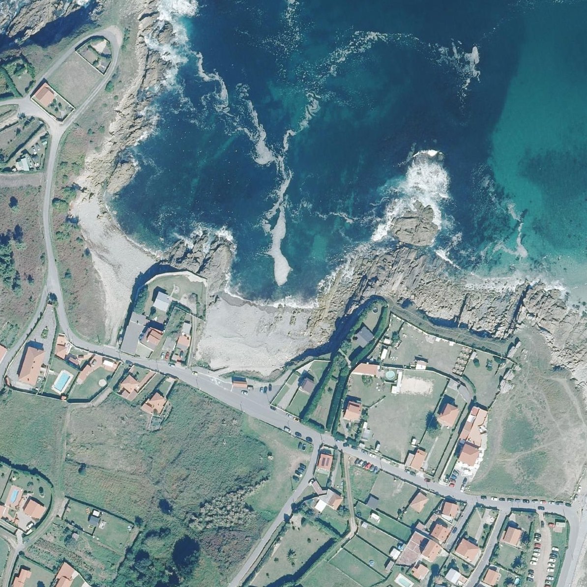 Aerial map of Praia do Reiro Grande