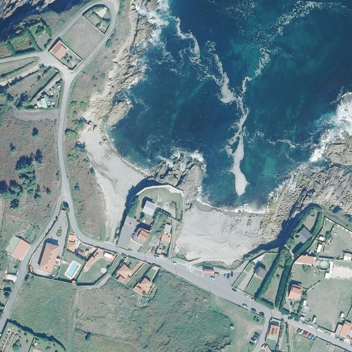 Aerial map of Praia do Reiro Pequeno