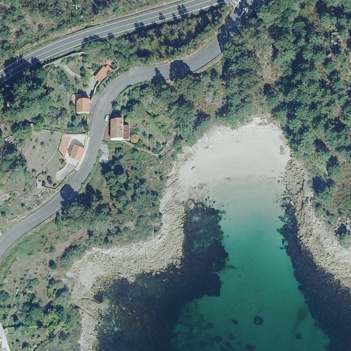 Aerial map of Praia do Salto