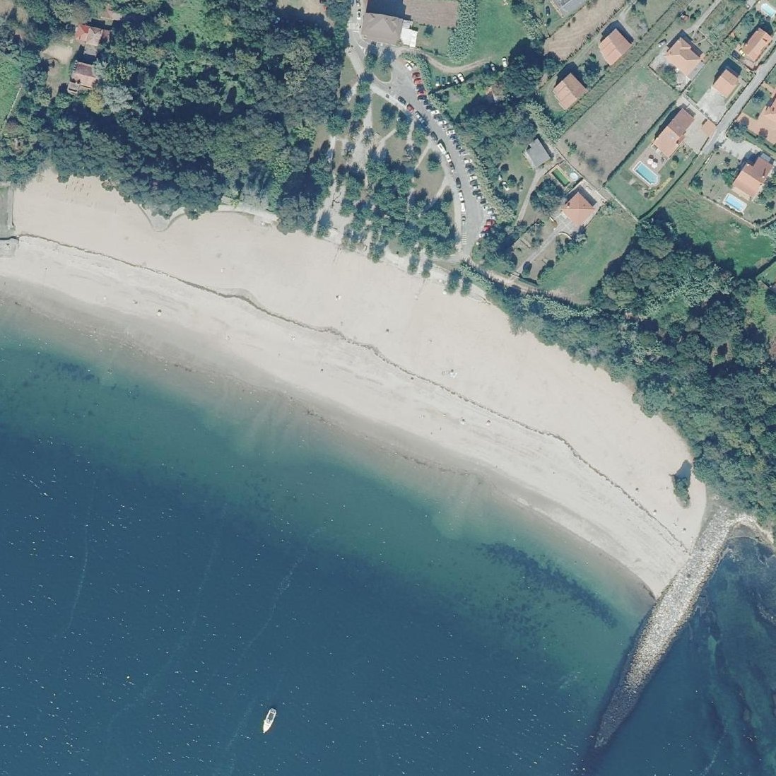 Aerial map of Praia do Tronco