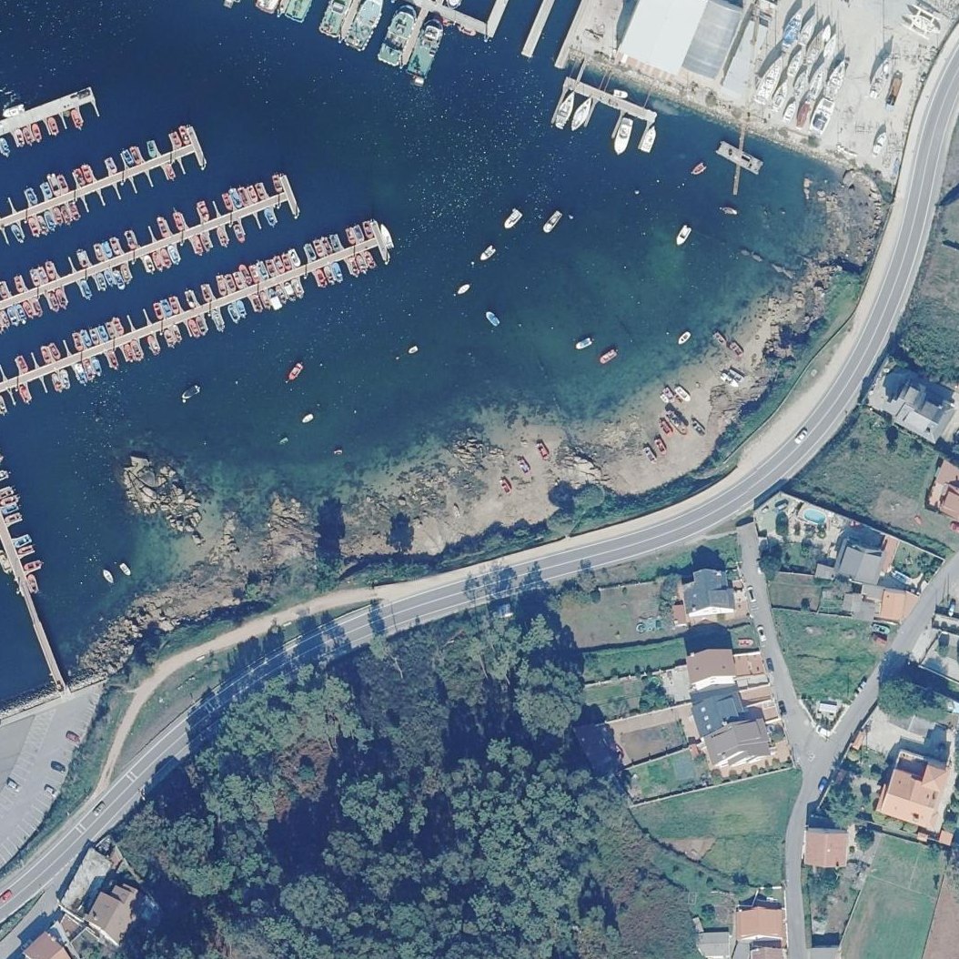 Aerial map of Praia dos Carcamáns