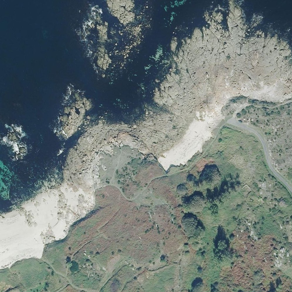 Aerial map of Praia dos Carreiros