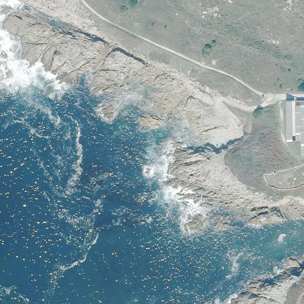 Aerial map of Praia dos Cristais