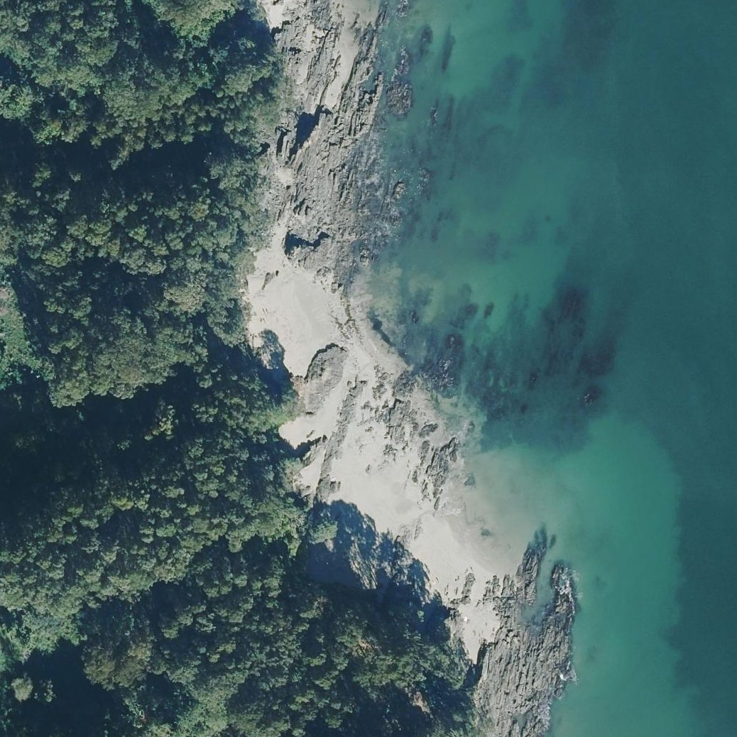 Aerial map of Praia dos Lobos