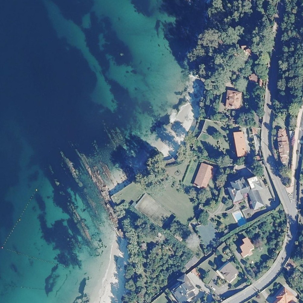 Aerial map of Praia dos Namorados