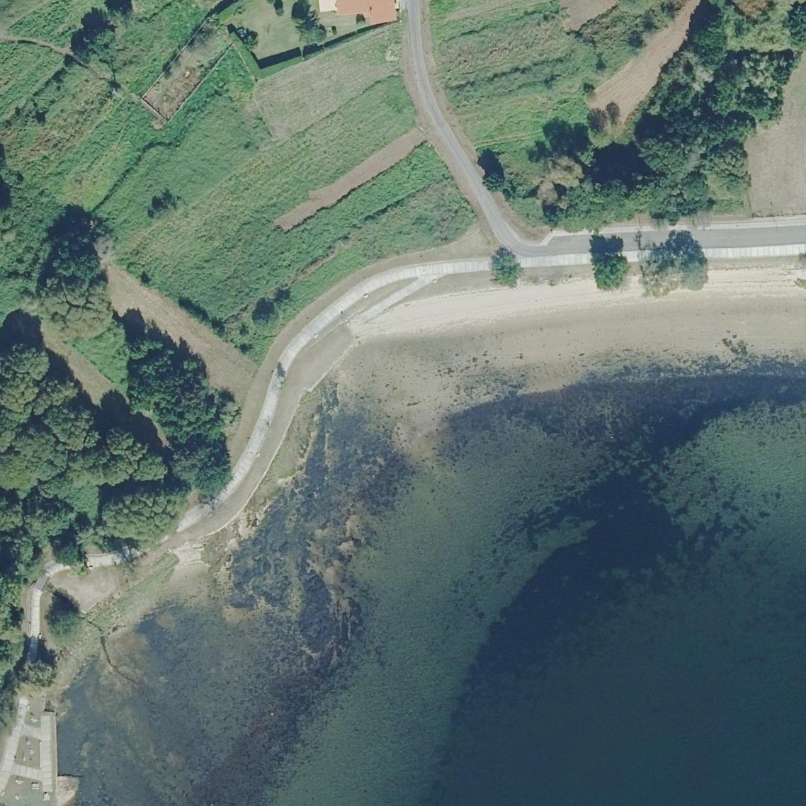 Aerial map of Praia dos Vimbios