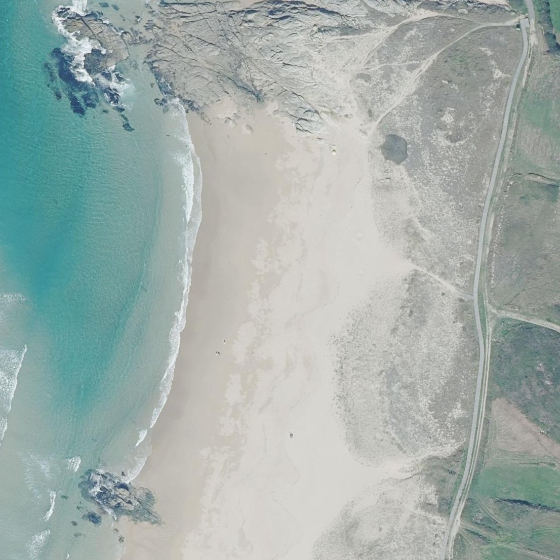 Aerial map of Praia Espiñeirido