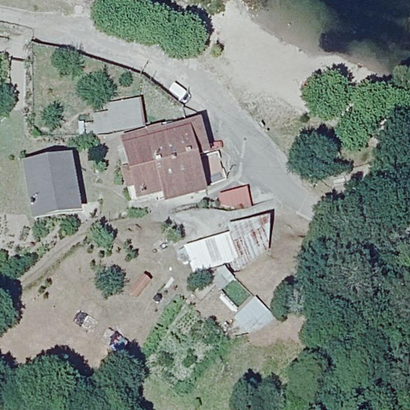 Aerial map of Praia fluvial da Ponte de Cernadela