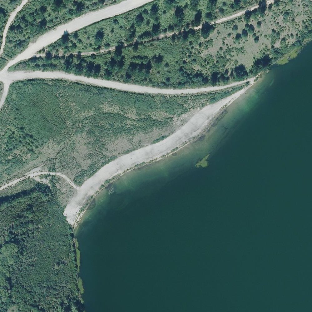 Aerial map of Praia Fluvial das Encrobas
