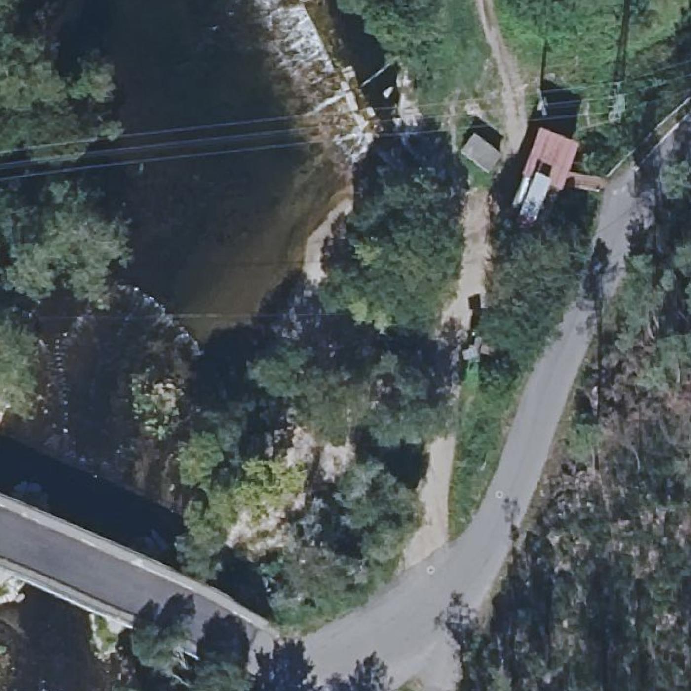 Aerial map of Praia fluvial de Cordeiro