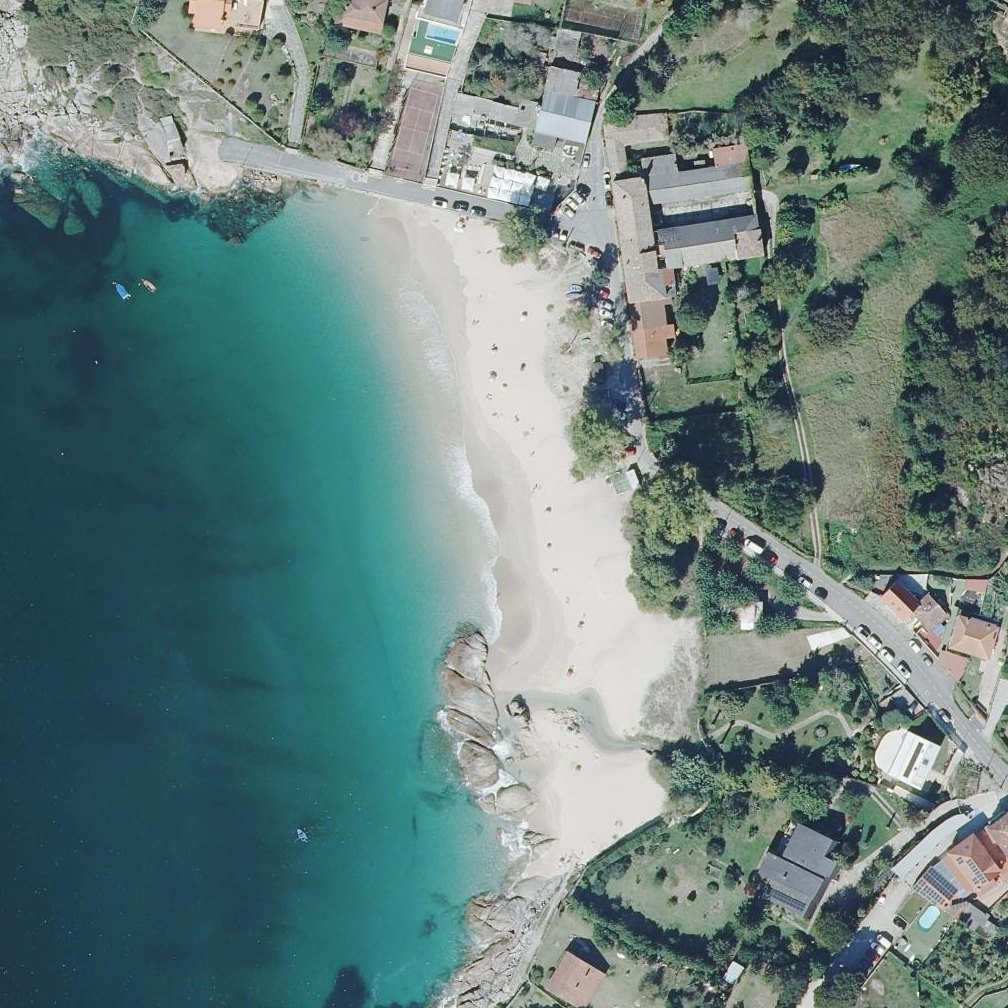 Aerial map of Praia Menduíña