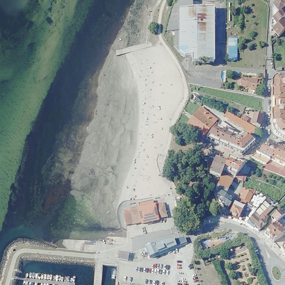 Aerial map of Praia Muxeira