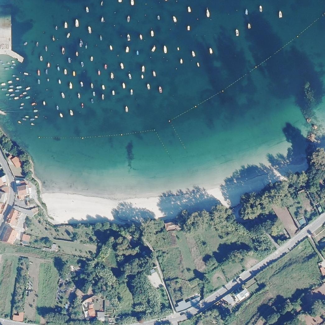 Aerial map of Praia Niño do Corvo