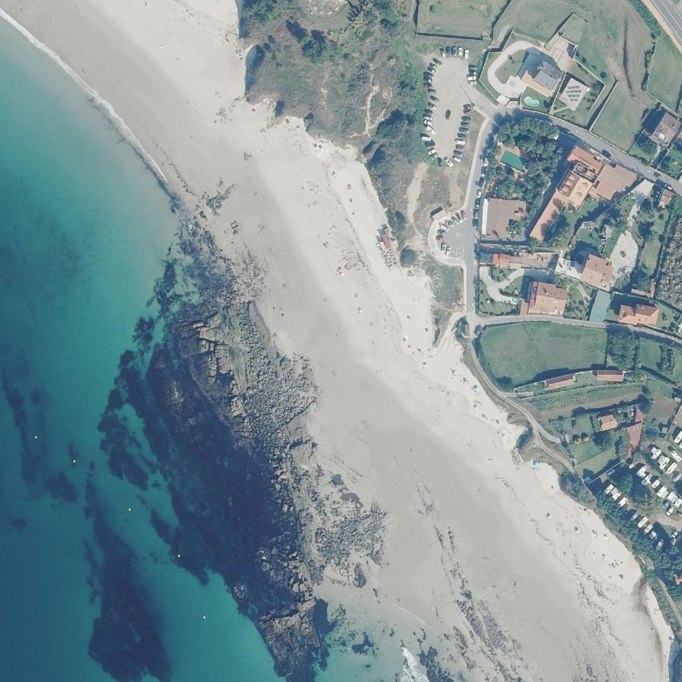 Aerial map of Praia Pragueira