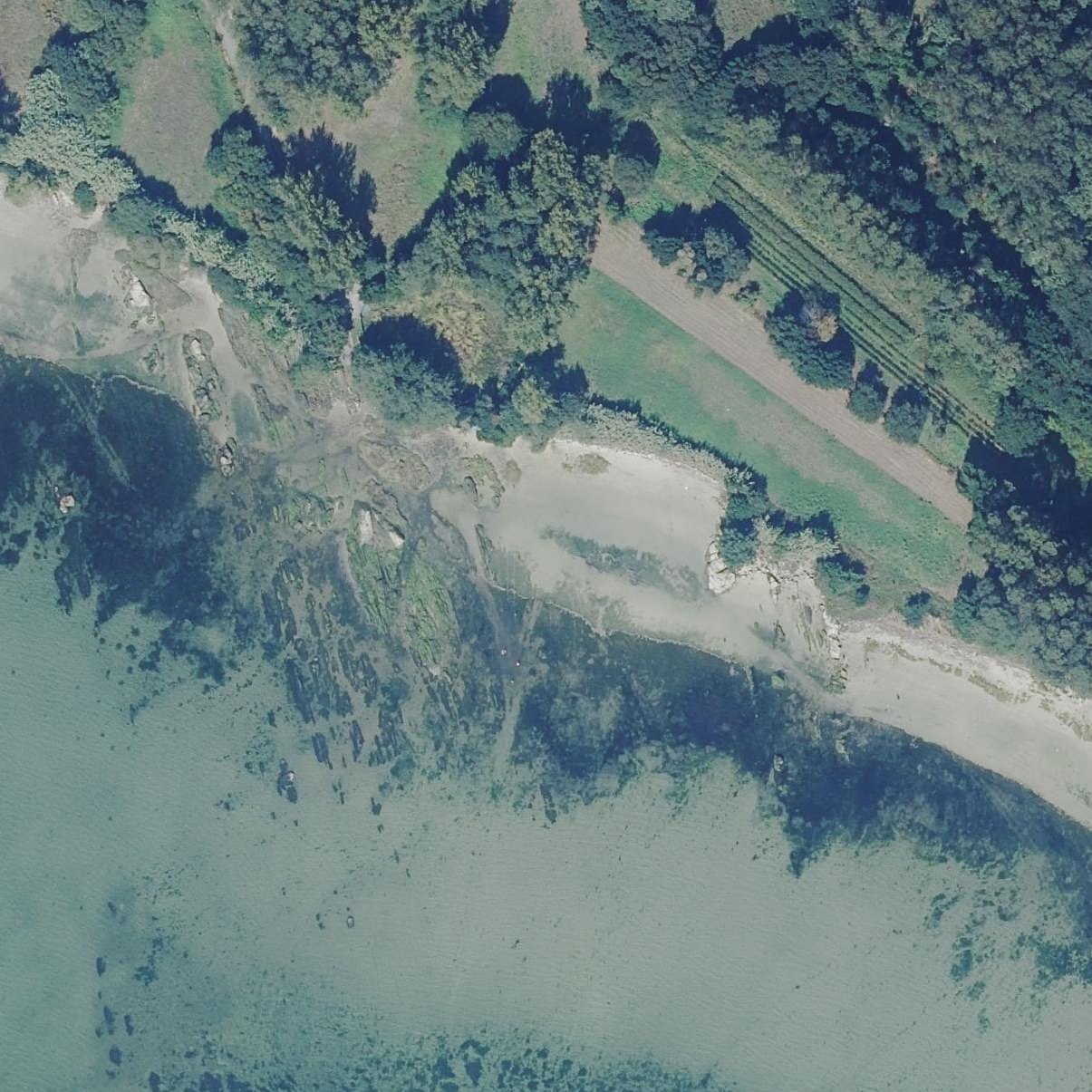 Aerial map of Praia Redonda
