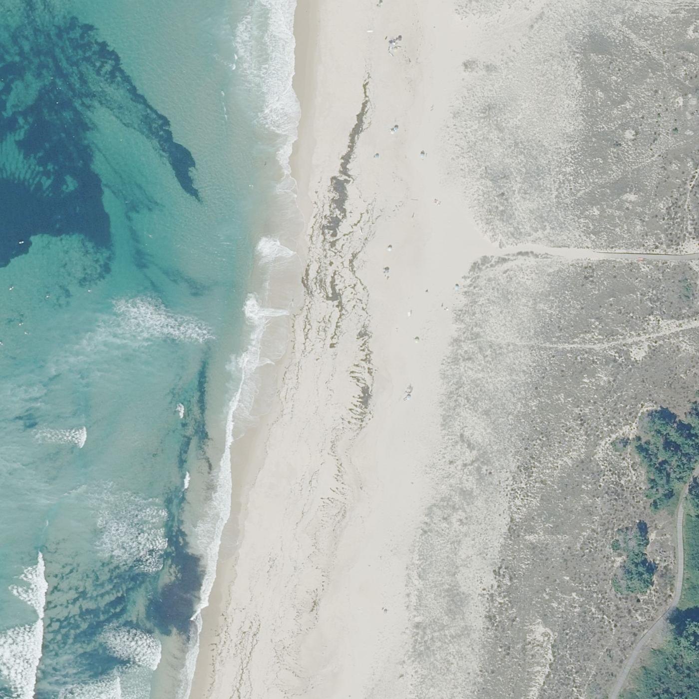 Aerial map of Praia Río de Sieira
