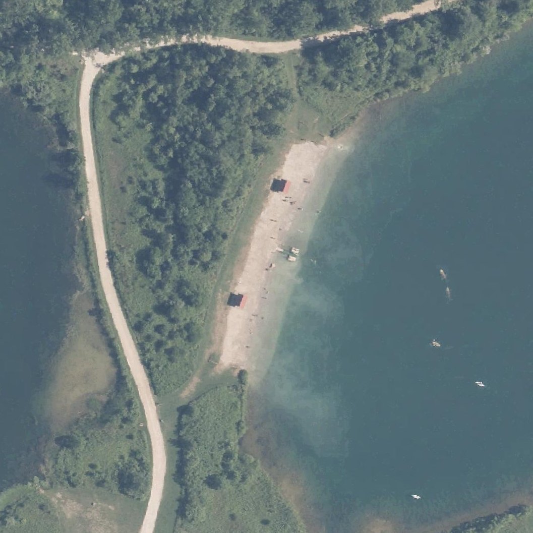 Aerial map of Prairie Oaks Dog Beach