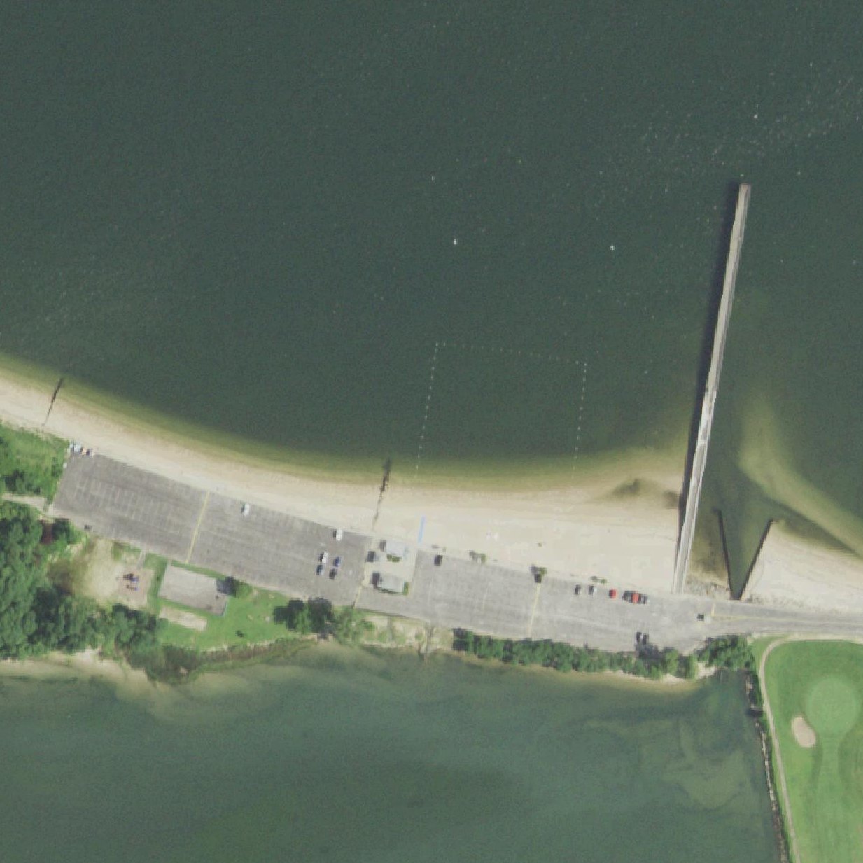 Aerial map of Pryibil Beach