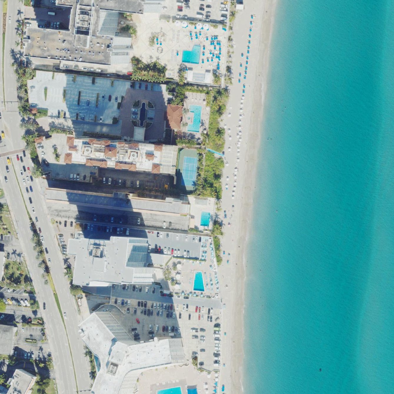 Aerial map of Public Access 4 City Beach Hallandale Beach