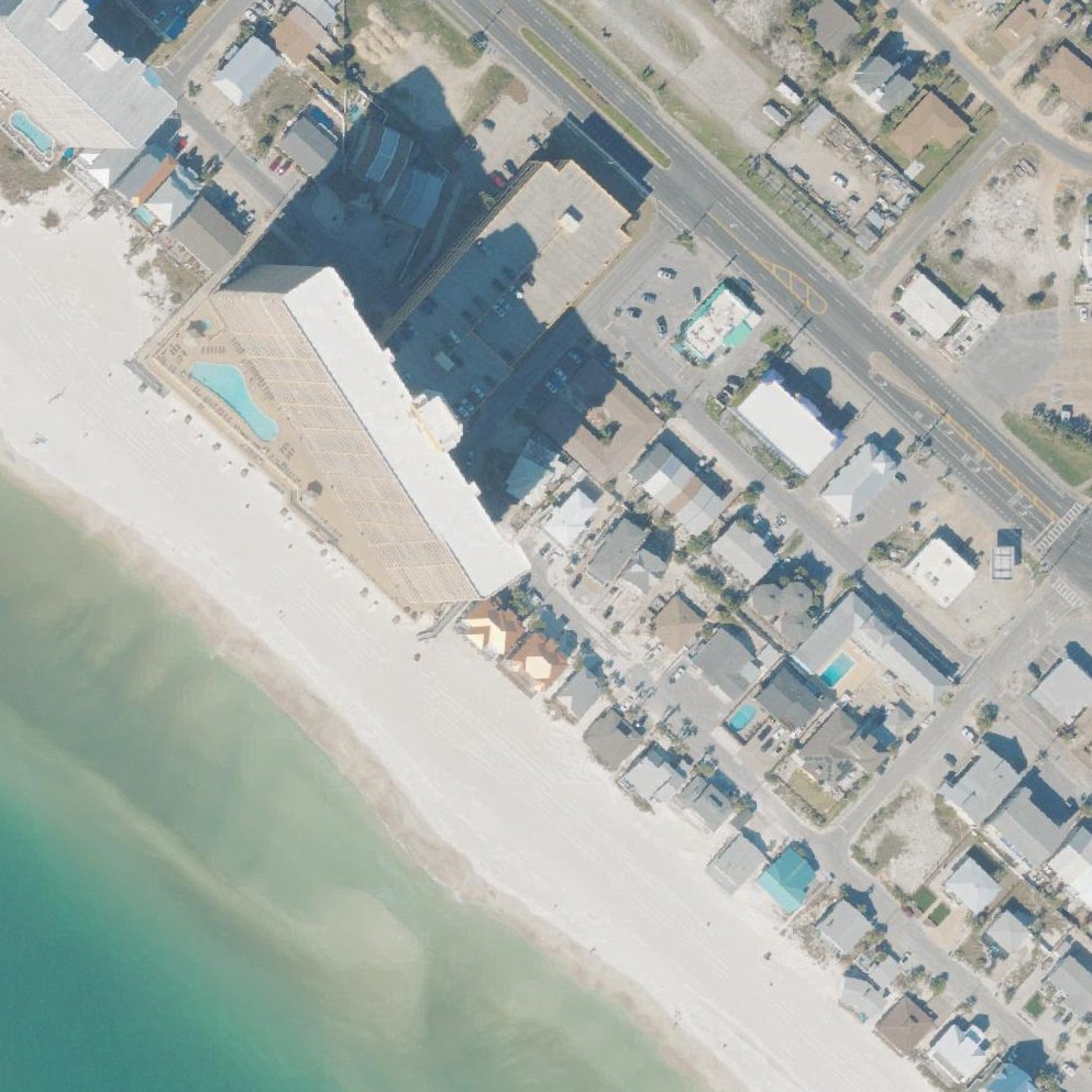 Aerial map of Public Beach Access #3 PCB., Fl.