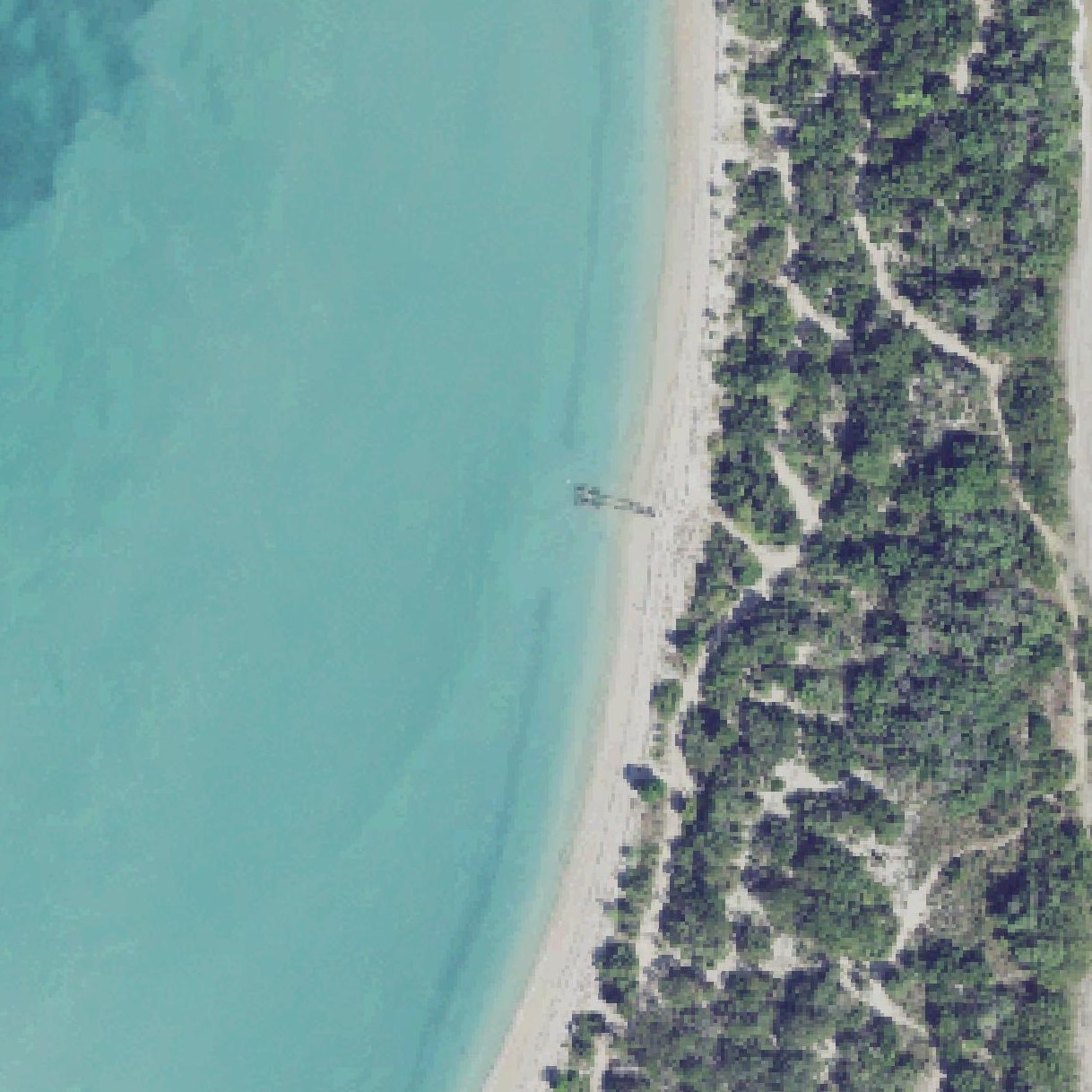 Aerial map of Puerto Angelino Beach