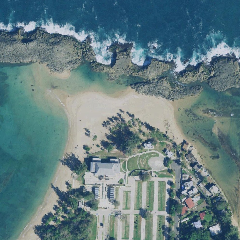 Aerial map of Puerto Nuevo Playa de Vega Baja Beach