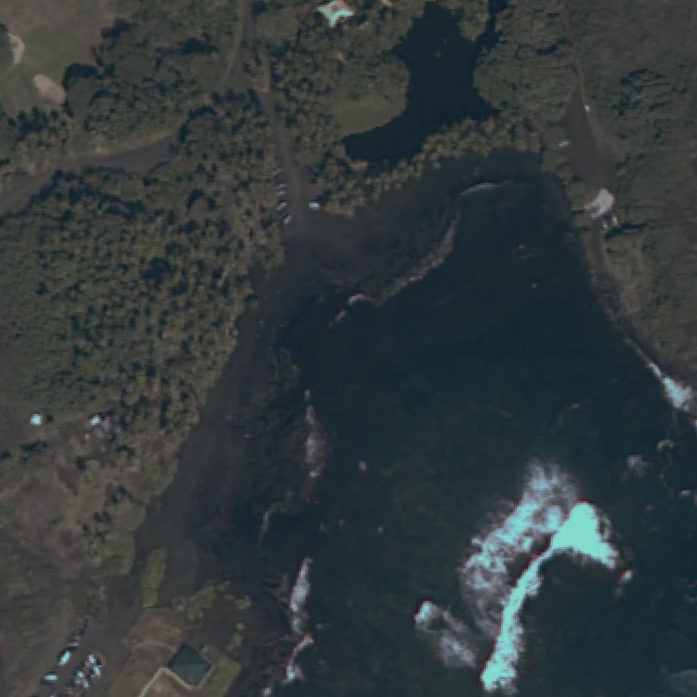 Aerial map of Punaluʻu Beach
