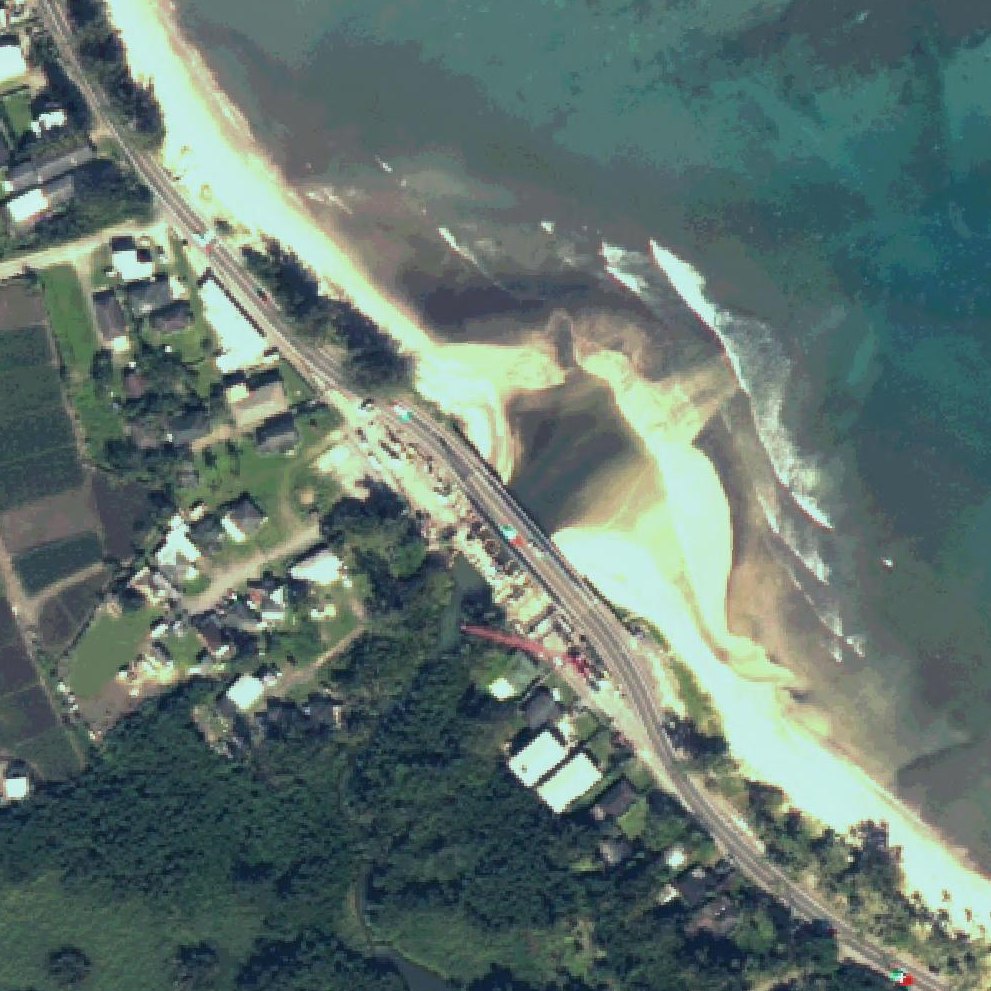 Aerial map of Punaluu Beach