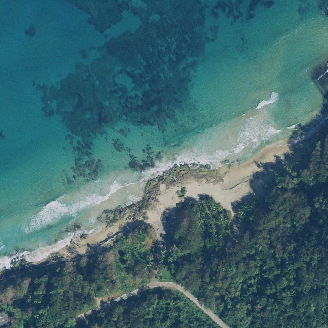 Aerial map of Punta Borinquen Beach