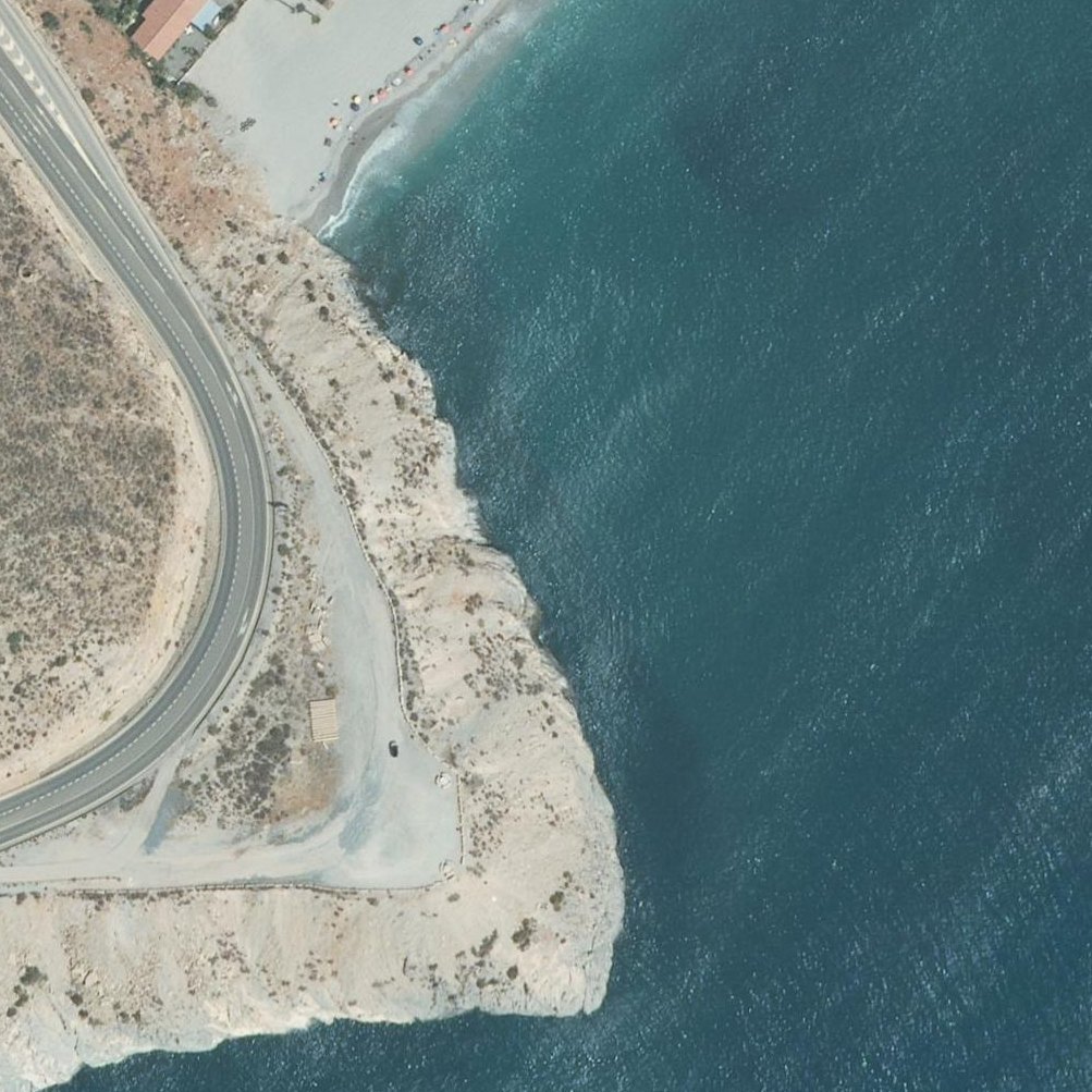 Aerial map of Punta del Tajo Justos