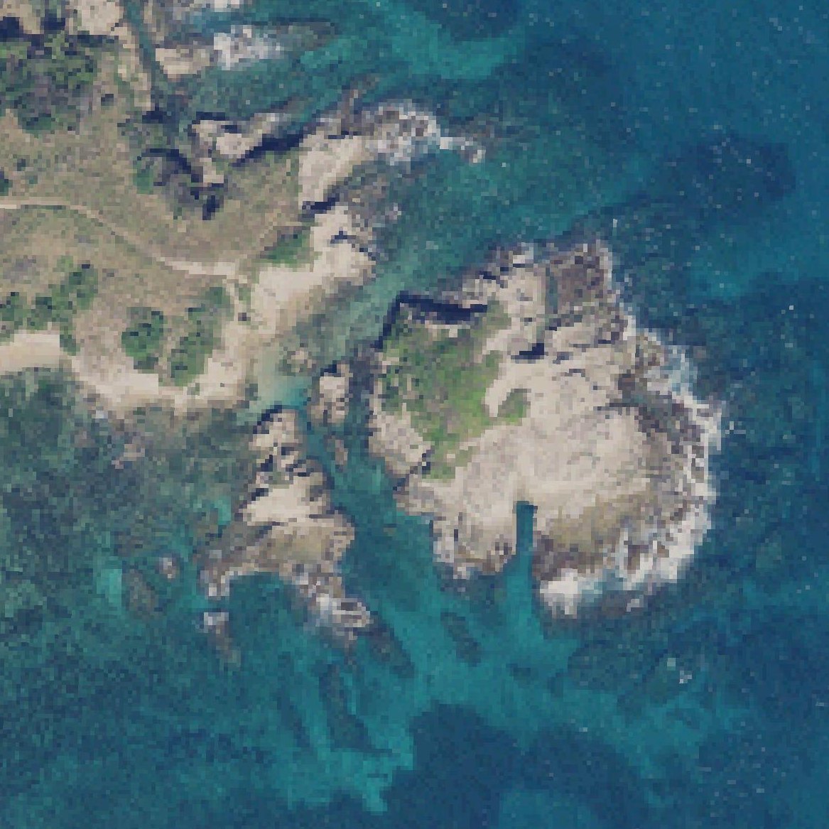 Aerial map of Punta Icacos Canyon & Beach