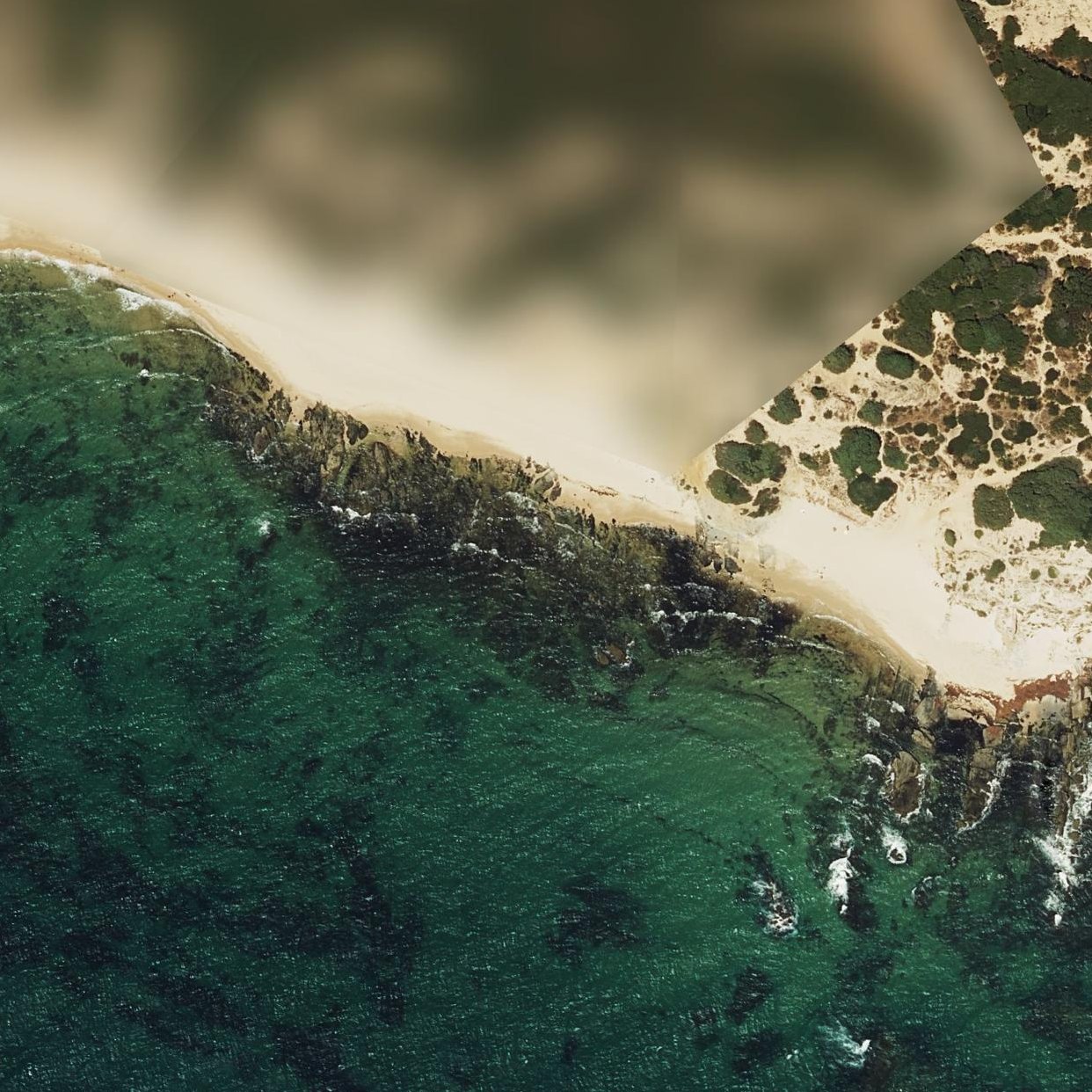 Aerial map of Punta Paloma Playa