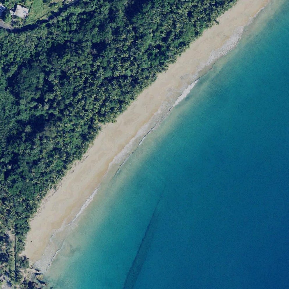 Aerial map of Punta Tuna Beach