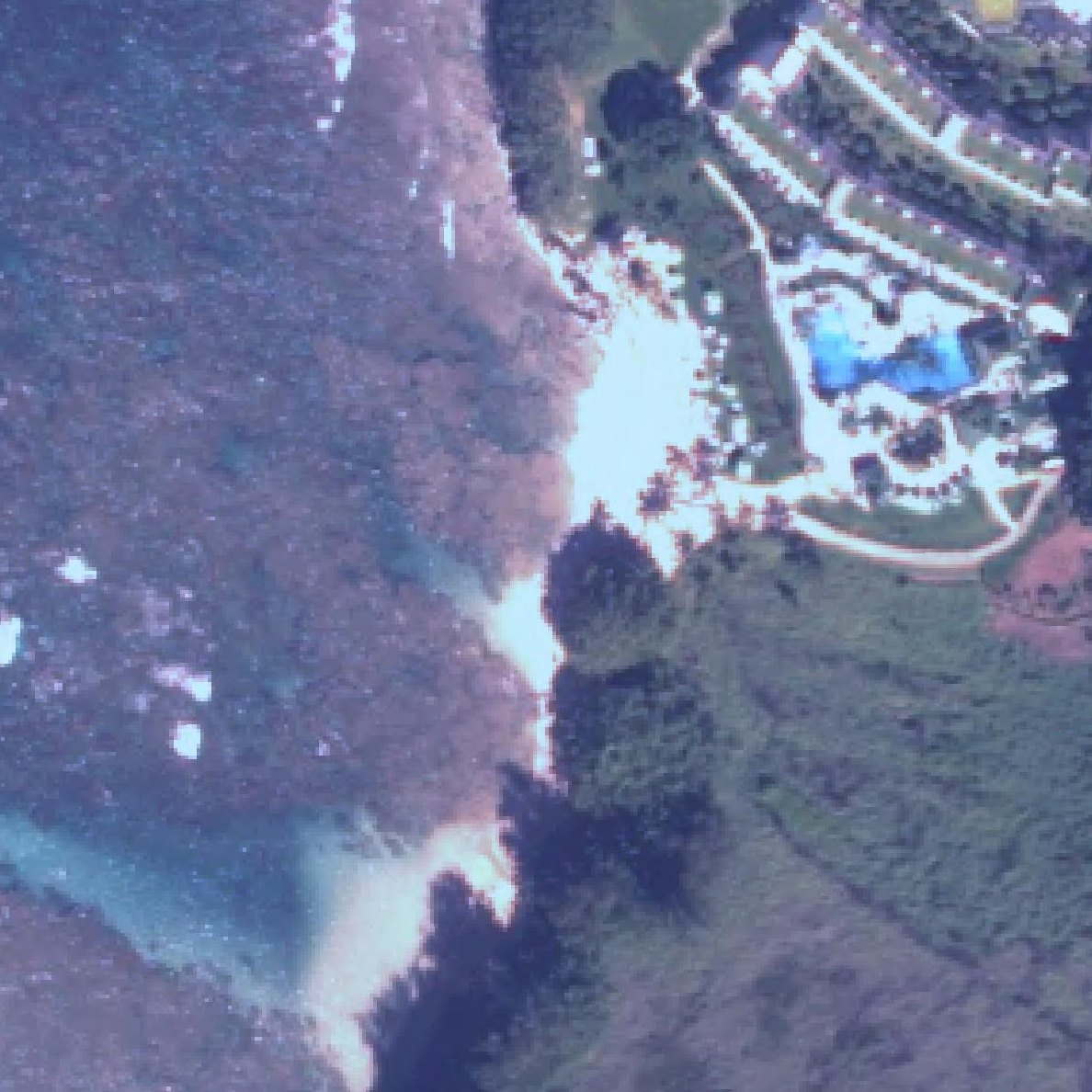 Aerial map of Puu Poa Beach
