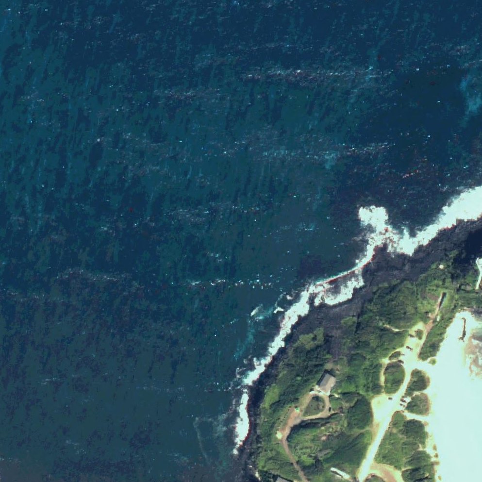Aerial map of Pyramid Rock Beach
