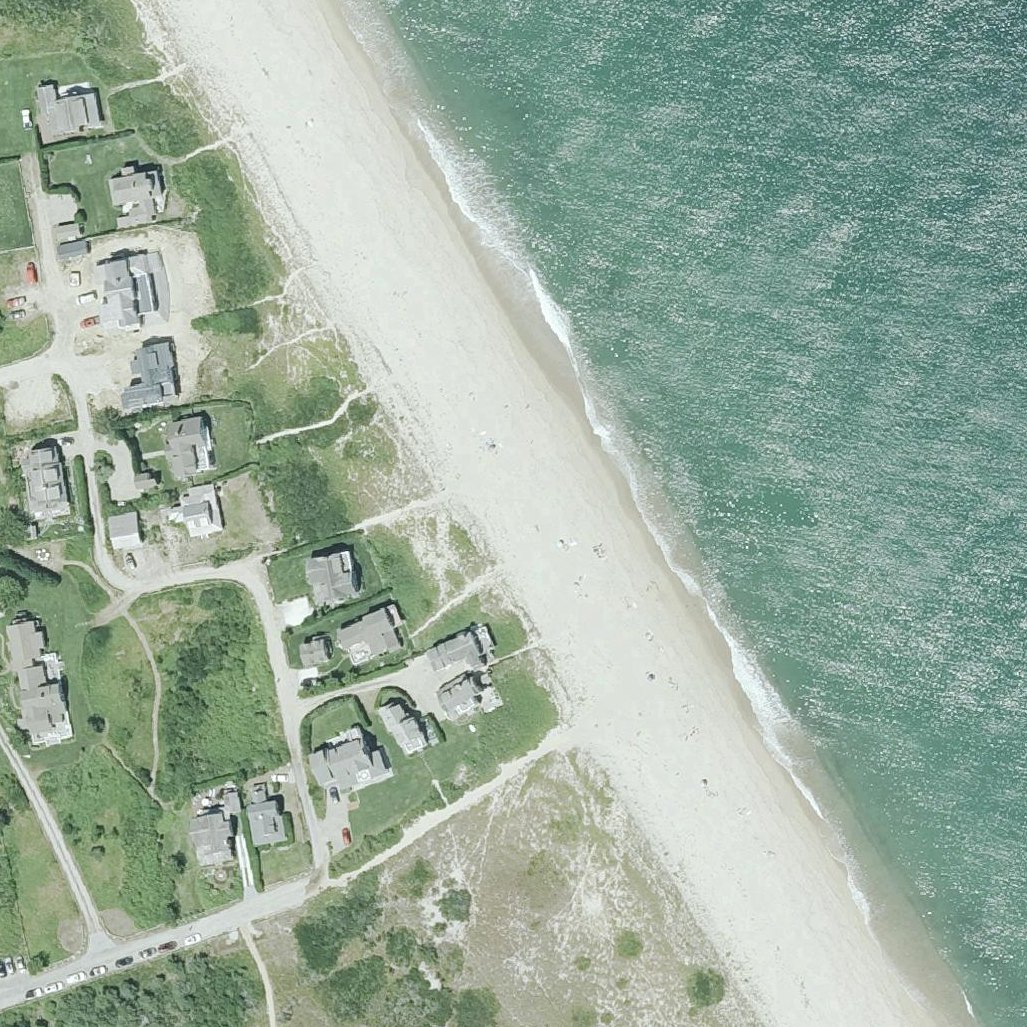Aerial map of Quidnet Beach