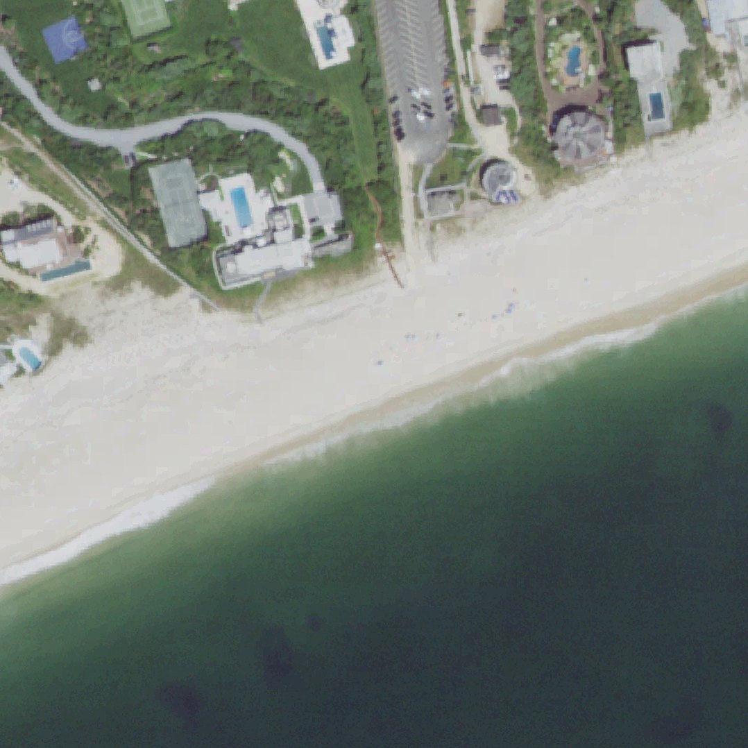 Aerial map of Quogue Village Beach