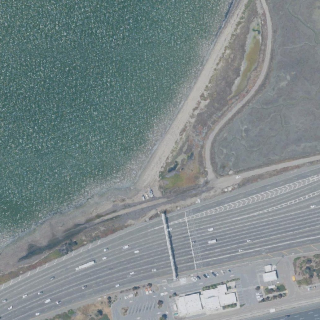 Aerial map of Radio Beach