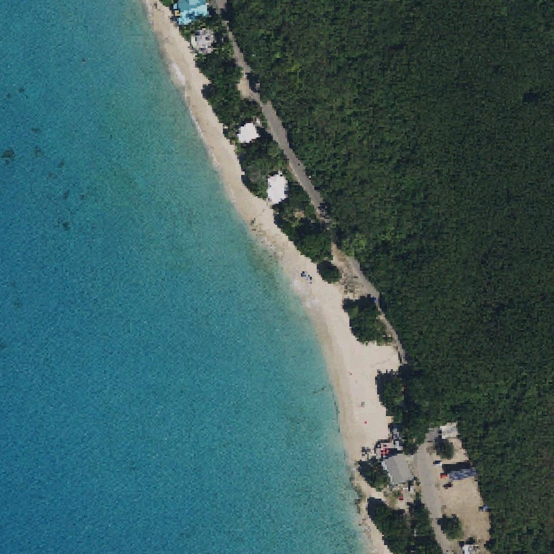 Aerial map of Rainbow Beach