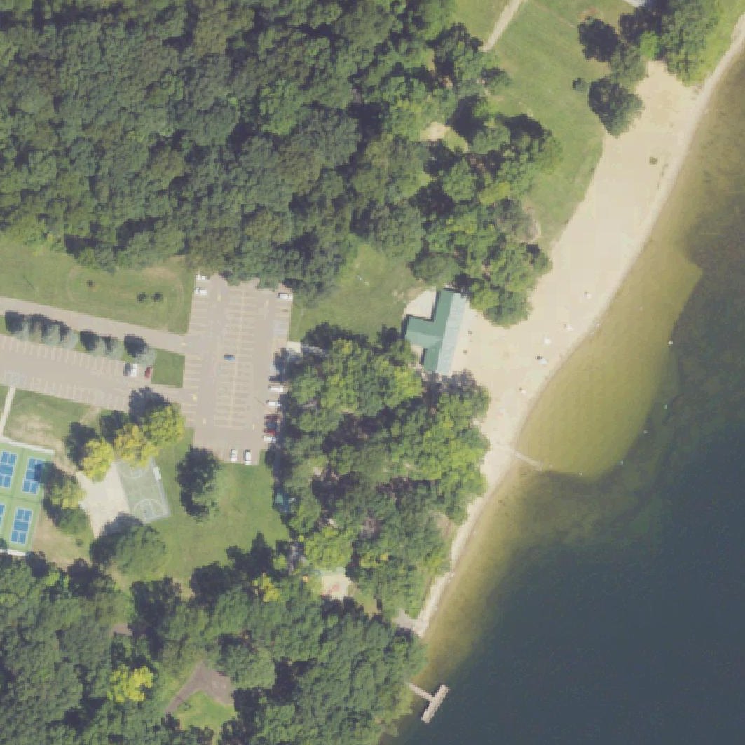 Aerial map of Ramona Park Beach