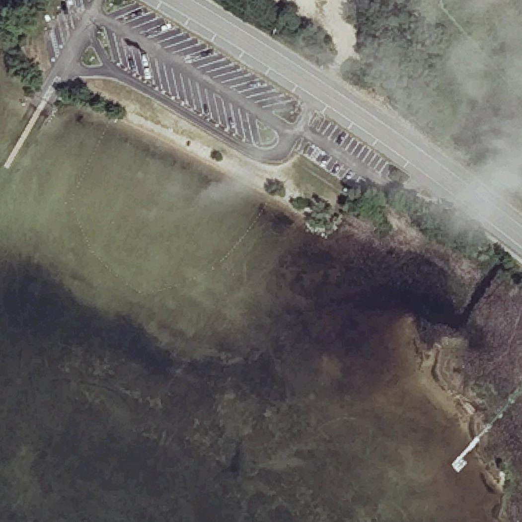 Aerial map of Raymond Beach