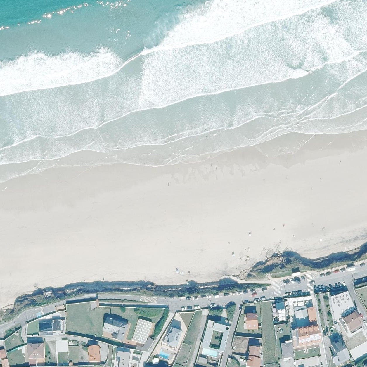 Aerial map of Razo Beach