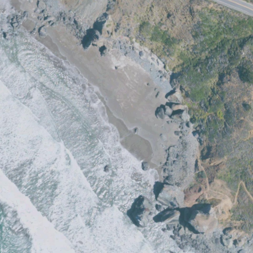 Aerial map of Red Rock Beach