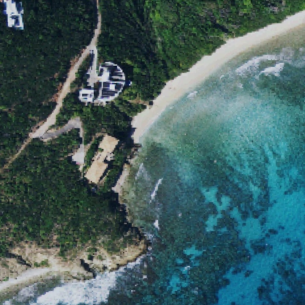 Aerial map of Reef Bay Beach