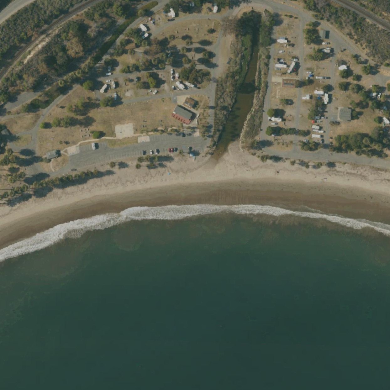 Aerial map of Refugio State Beach