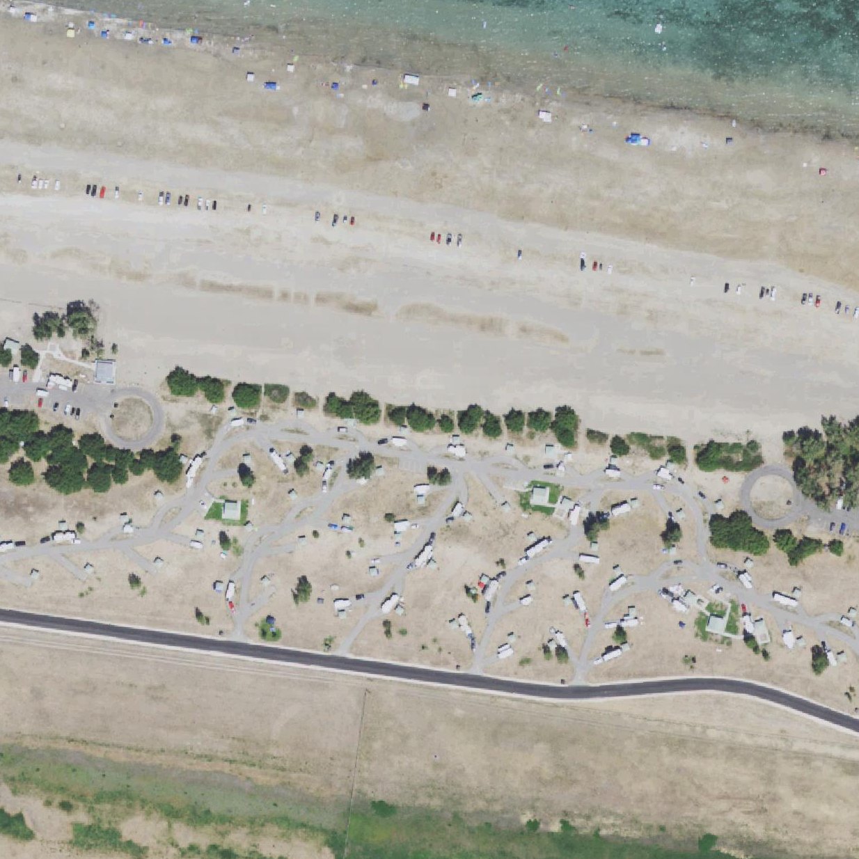 Aerial map of Rendezvous Beach