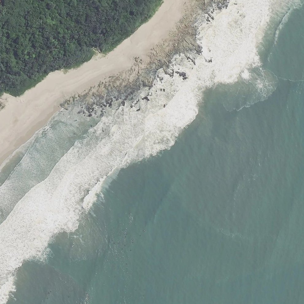 Aerial map of Rennies Beach