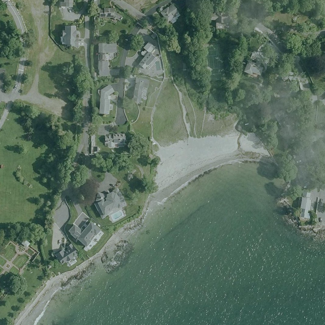 Aerial map of Rice's Beach