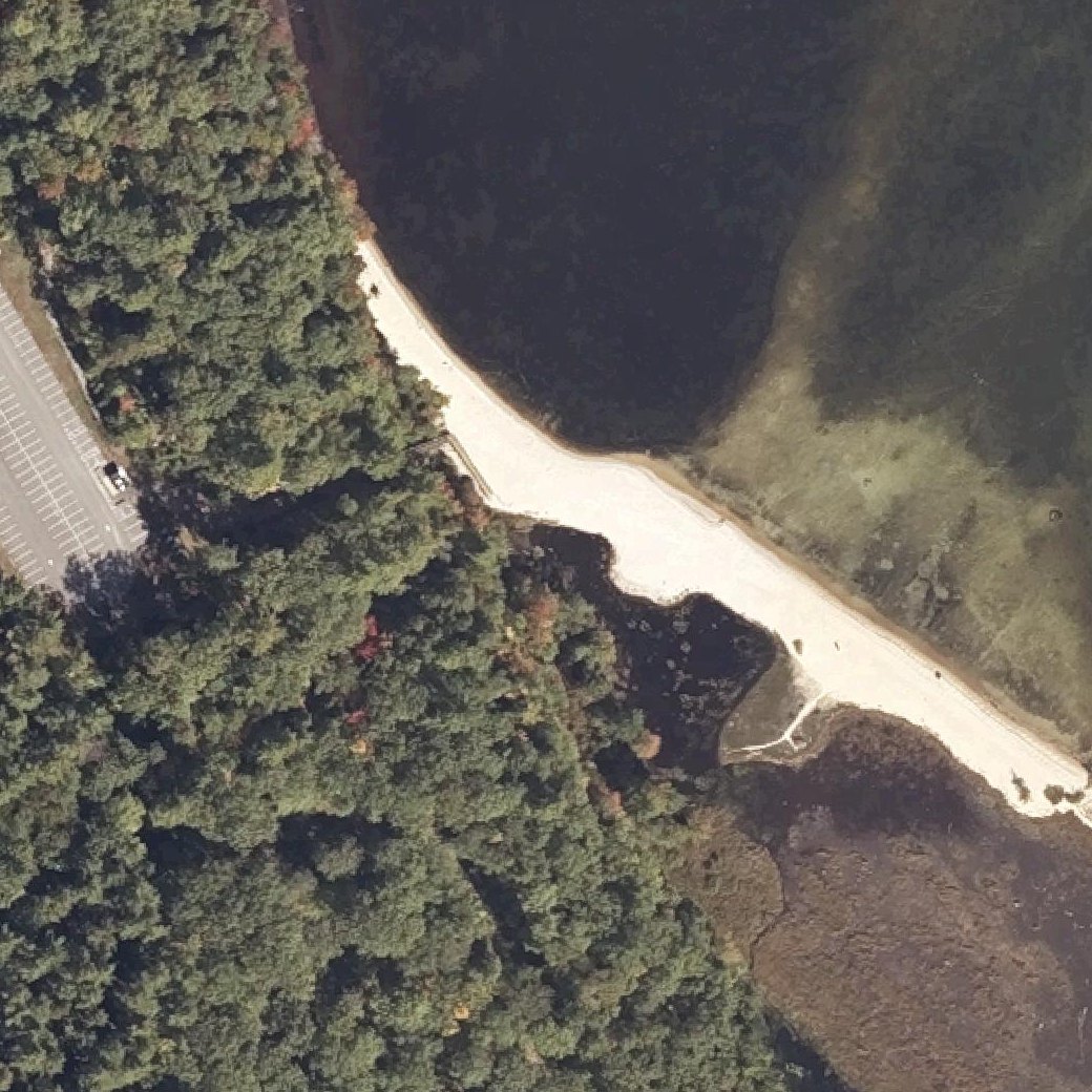 Aerial map of Rich Memorial Beach Sebago Lakes
